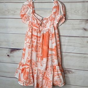 URBAN OUTFITTERS Wonderland Tieback Babydoll Dress